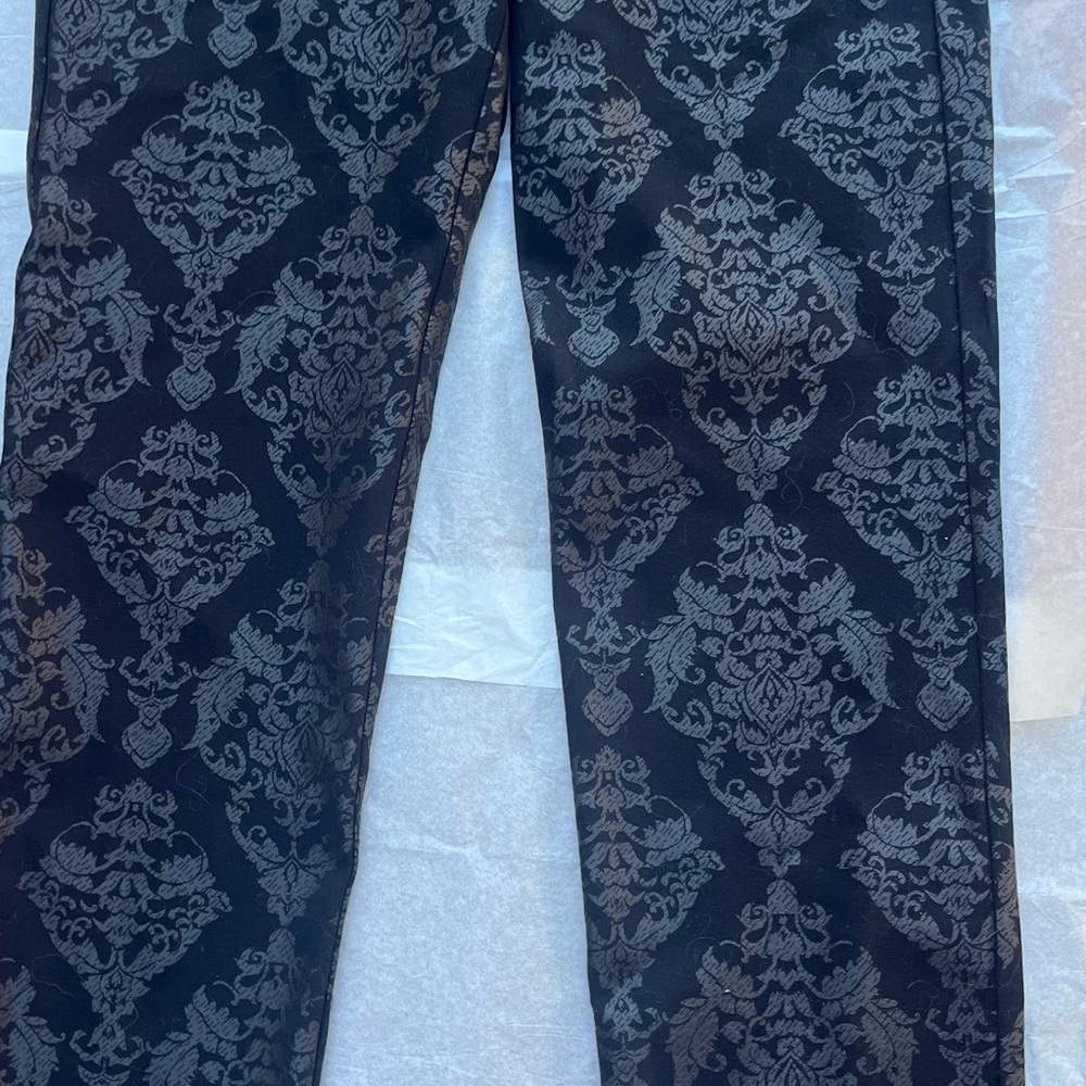 Grayse Elegant Black and Gray Patterned Women's Pants size 4 have some stretch